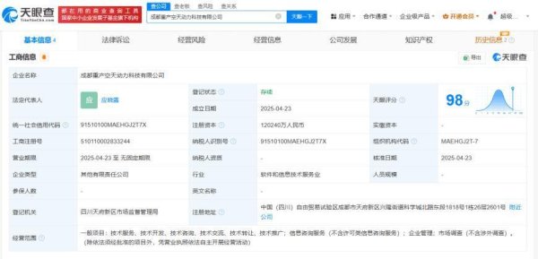 港联配资 成都重大产业基金二期等成立空天动力科技公司 注册资本12亿